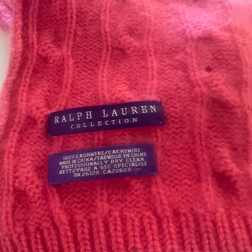 VINTAGE RALPH LAUREN PURPLE LABEL CASHMERE SCARF